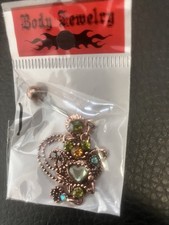Cute Bronze Coloured Belly Bar BNWT New Never Opened Original Packaging