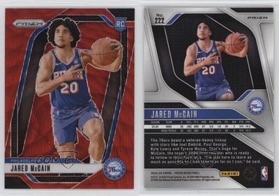 2024-25 Panini Prizm Ruby Wave Prizm Jared McCain #222 Rookie RC