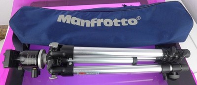Manfrotto Italy 3001 S tripod w/ ProBall 308RC ball head & case light use Bogen