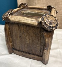 Mountain Mike's Reproductions Rustic Faux Antler and Wood Tissue Box Holder