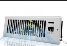 Howeall HW-412-WT-VFSR White Portable Register Booster Smart Fan 4x12 Inch New