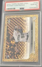 2022 Topps Chrome Gilded Coll. RC Roansy Contreras PSA 10 Gold Refractor /99