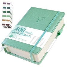 400 Pages Lined Journal Notebook, 5.8" x 8.4" Lined-400 Pages 5.7" 8.3" Aqua
