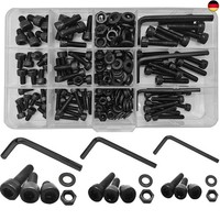 219 StüCk M6/M5/M4 Schrauben Muttern Set, 12,9 Gerade Sechskantschrauben