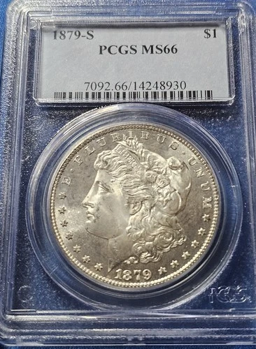 1879-S Morgan Silver Dollar Coin PCGS MS 66. FLASHY!!!