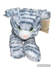 Aurora World Flopsies Gray striped Kitty Cat Lily Plush Stuffed Animal 8 inch