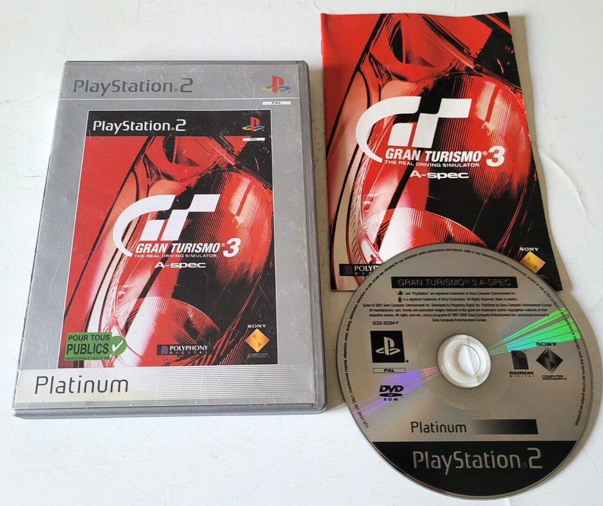 Sony PS2 – Gran Turismo A-spec (Platinium) – Complet, Bon État, France