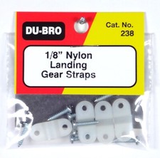 DU-BRO 1/8" (3 MM) NYLON LANDING GEAR STRAPS ( PACKAGE OF 4 )( CAT. # 238 )