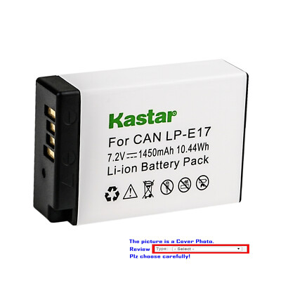 Kastar Replacement Battery Pack for Canon LP-E17 LPE17 & Canon M3 M5 M6 Mark II