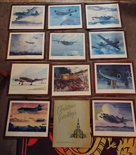 1944 CHARLES HUBBELL WW II AVIATION PRINTS - SET OF 11 - UNBELIEVABLE FIND!