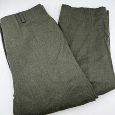 Vintage Talbots Petites Wool Blend Stretch Dress Pants Career Olive Green 8 USA