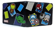Avengers Marvel Kawaii Black Bifold Buckle Down Wallet Anime Licensed NEW