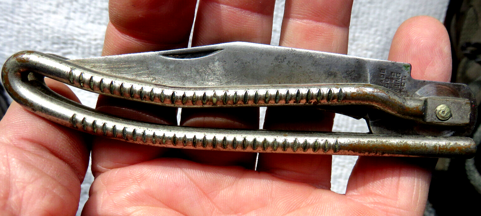 Large Vintage 1942 Geo. SCHRADE Wire Jack POCKET KNIFE Bridgeport