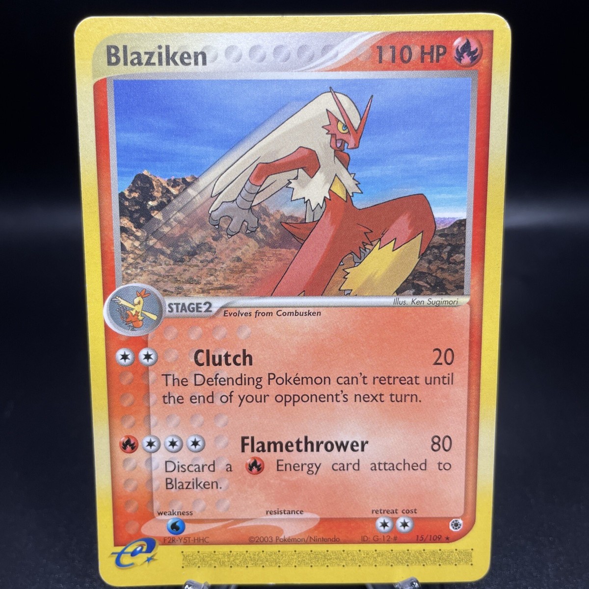 Pokemon Card Blaziken 15/109 EX Ruby and Sapphire Non Holo Rare NM/M