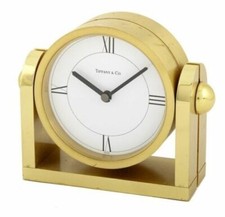 Tiffany Brass desk Clock from Charlton Heston Estate