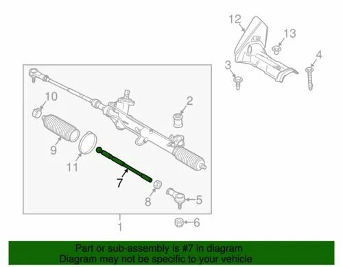 Ford Transit Connect 2010-2013 barra de amarre interior de dirección original OEM NUEVO YS4Z3280AA Foto 2 de 2
