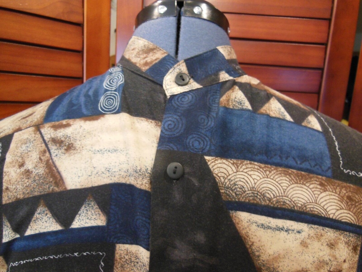 Vintage Men's Ringo Sport Short Sleeve Button Shirt Size L Blue