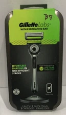Gillette Labs  1 Razor 1 Razor Stand 2 Cartridges 1 Travel Case (B7)