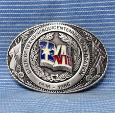 State Of Texas 1836 1986 Belt Buckle Sesquicentennial Celebration Vtg TLB.TYC795