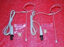 2 x Single Earhook Headset Mic with 4 pin XLR Connector for SHURE Wireless NEW 
