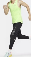 Nike Men  s Rise 365 Running Breathe Running Tank Top Green Reflective Men's M