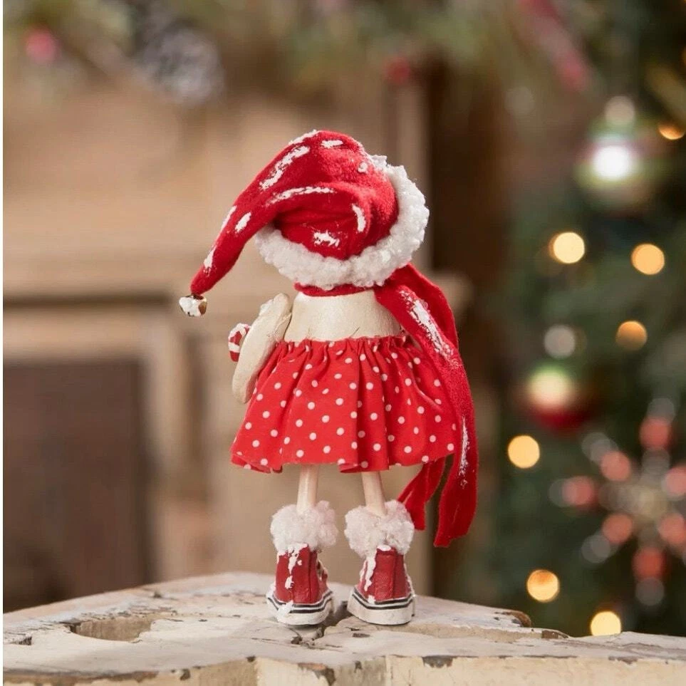Bethany Lowe Robin Seeber Olympia Flake Snow Girl Snowman Figure - Thumbnail 2