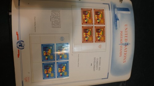 United Nations collection of Plate blocks Inscription in huge album MNH stamps - Picture 19 of 24