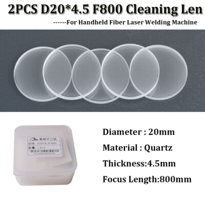 2Pcs 20mm*4.5mm F800 Cleaning Lens for Laser Welding Machine Cleaning Function