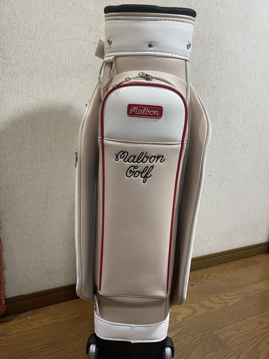 MALBON GOLF golf bag cart bag Color Beige with casters Hood