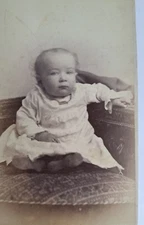 1800's Cabinet Card Antique Photo Baby Portrait