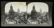 Market Place New Castle-on-Tyne ENGLAND  - Keystone Stereoview #28281