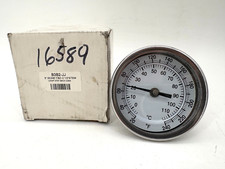 New B3B2-JJ 3" Bimetal Thermometer 20-240°F 2-1/2" Stem 1/2" NPT SS Back Conn.