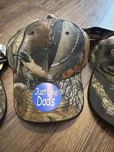 Vintage Set Of 3 Mossy Oak Break Up Youth Baseball Hats Snap Back Adjustable NWT - Picture 3 of 7