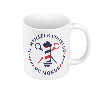 Tasse Keramik Becher Geschenkidee Der beste Friseur der Welt Barbier Stil Mode