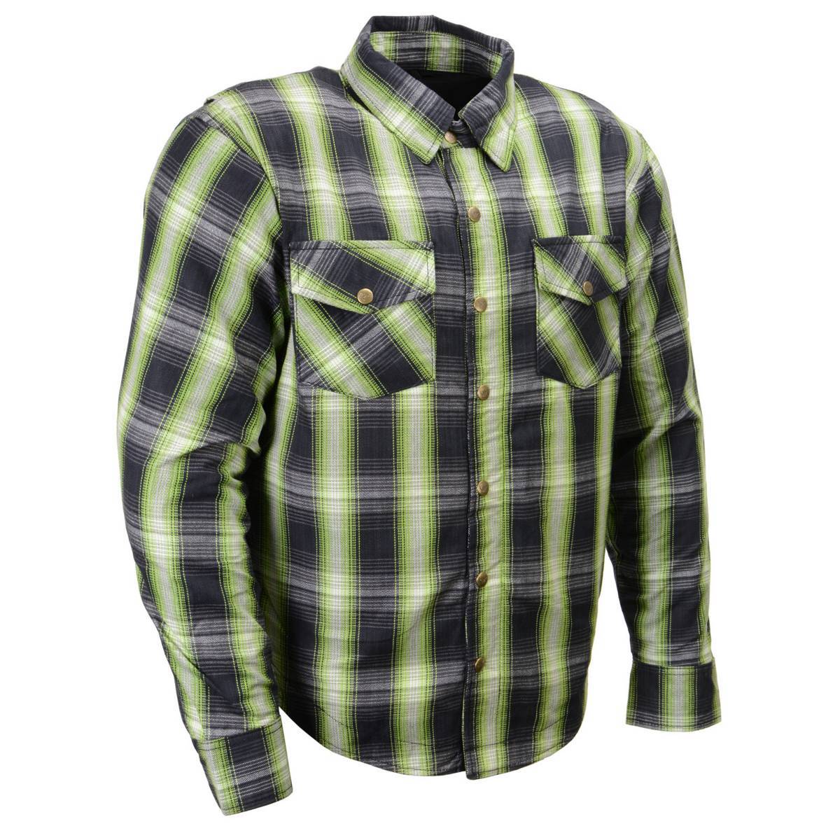 Motorcycle Hoodie With Armor Hot Leathers Armored Flannel Shirts