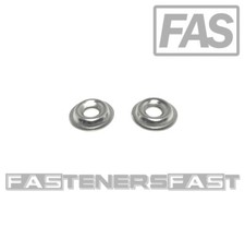 (100) #6 Stainless Steel Flanged Finishing Washers Cup Washers 18-8