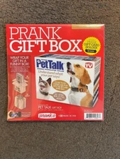PRANK-O FUNNY JOKE PRANK GAG GIFT GIFT BOX 8"x6"x2" - PET TALK *NEW