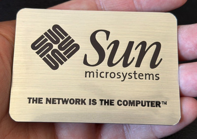 Vintage 1980s SUN MICROSYSTEMS Promotional Pocket Address Book Credit Card Size