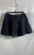 Meshki Women's Arista Denim Mini Skirt Washed Indigo Blue NWT Sz M