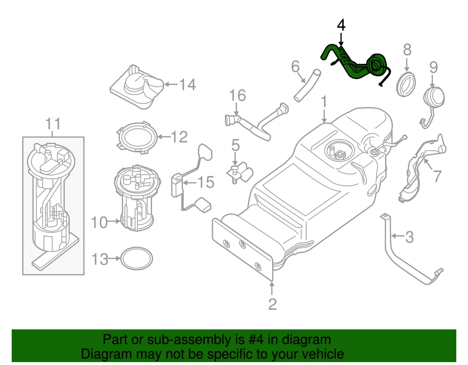 Genuine Nissan 2012-2019 Nissan Frontier - Filler Tube 17221-9BG0B - Image 3 of 3