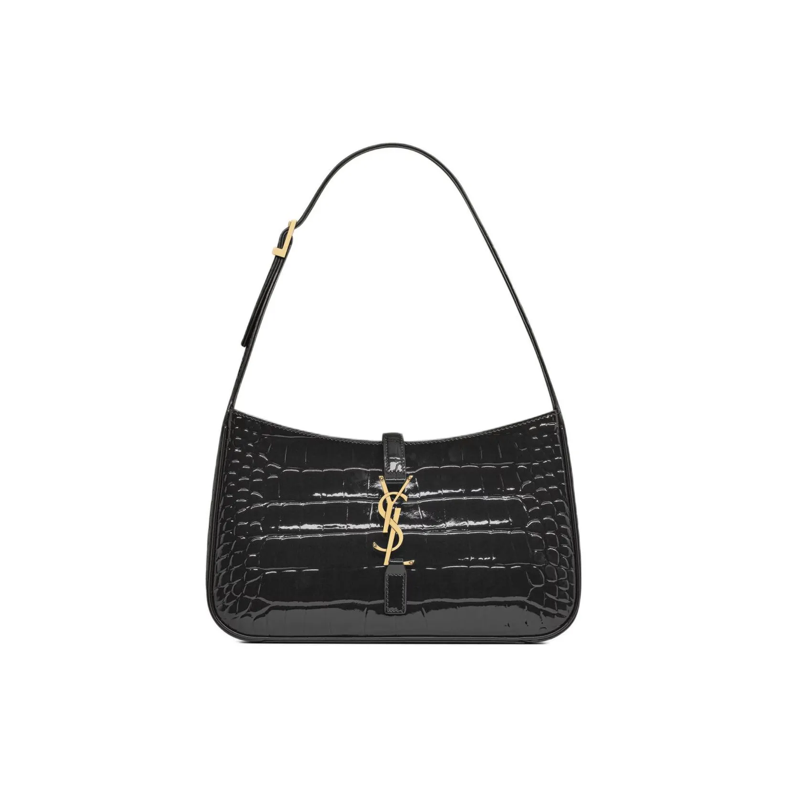 SAINT LAURENT 5A7 Leather Tote Bag Medium Women's Black 9.0*2.6*6.3 in