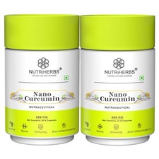 2X Nano Curcumin 500mg With Pure Extract Of Turmeric For Skin & Hair - 120 Caps