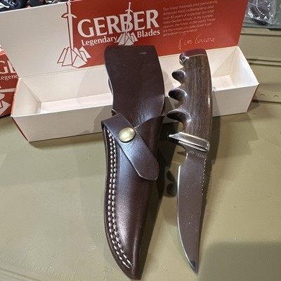 Gerber Model 450 S Presentation Knife Stainless Clip Point, w/Sheath. Brand new!