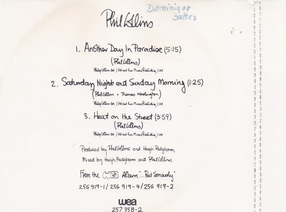 Phil Collins - Another Day In Paradise (3 Track Maxi CD) - Bild 2 von 2