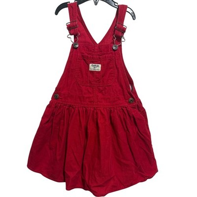 Toddler Girls Corduroy Jumper Dress 5T OshKosh B'gosh Red Toddler Girls Corduroy Jumper Dress 5T OshKosh B'gosh Red