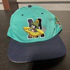 Vintage Looney Tunes 1993 Marvin The Martian Snapback Hat Cap
