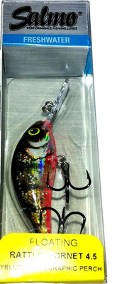 Salmo 4.5 F Rattlin' Hornet Crankbaits (Yellow Holographic Perch)