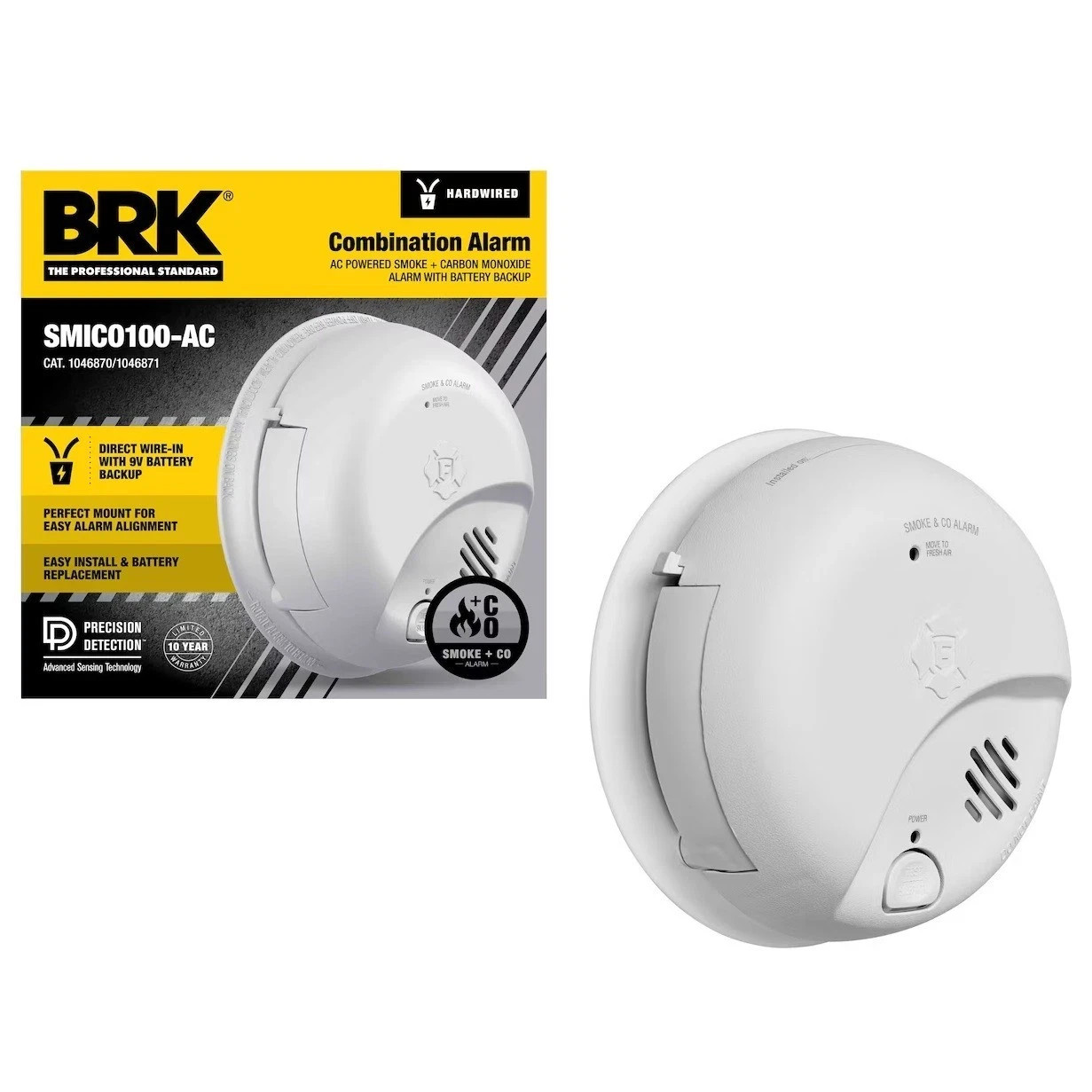 First Alert SC9120B/SMICO100-AC   Combination Carbon Monoxide & Smoke Alarm AC