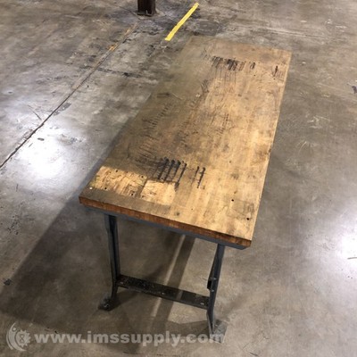 Industrial Wood Work Bench, 73'' x 30'' x 34'' USIP