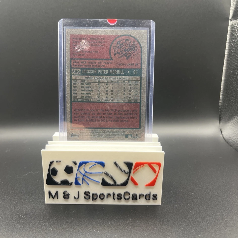 2024 Topps Heritage High SP Insert - #689 Jackson Merrill (RC) Padres - Image 2 of 2